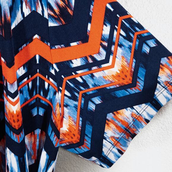 Tahari Women’s Blouse Dopamine Dressing Art Print Statement Bold Color Size XL - Picture 7 of 8